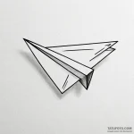 Paper airplane — эскиз тату (№1750443832_1, 20.06.2025 18:23) — Tatufoto.com