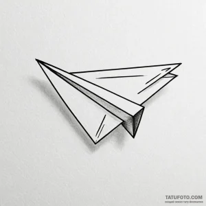 Paper airplane - эскиз тату (№1750443832_1, 20.06.2025 18:23) — Tatufoto.com