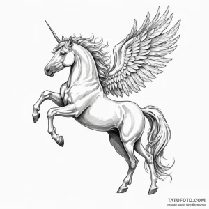 Pegasus - эскиз тату (№1750444733_0, 20.06.2025 18:38) — Tatufoto.com