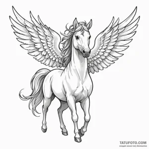 Pegasus - эскиз тату (№1750444733_1, 20.06.2025 18:38) — Tatufoto.com