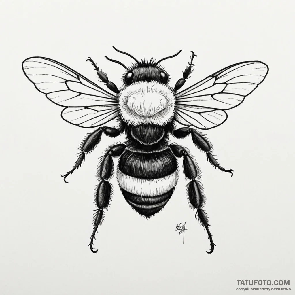 Bumblebee - эскиз тату (№1750445704_0, 20.06.2025 18:55) — Tatufoto.com