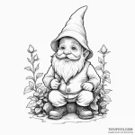 A sketch of the travelling garden gnome from… — эскиз тату (№1750446520_0, 20.06.2025 19:08) — Tatufoto.com