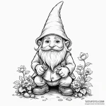 A sketch of the travelling garden gnome from… — эскиз тату (№1750446520_1, 20.06.2025 19:08) — Tatufoto.com