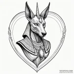A neo-traditional portrait of anubis, the egy… — эскиз тату (№1750447247_0, 20.06.2025 19:20) — Tatufoto.com