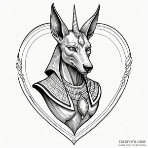 A neo-traditional portrait of anubis, the egy... - эскиз тату (№1750447247_0, 20.06.2025 19:20) — Tatufoto.com