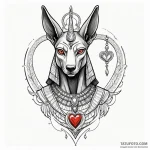 A neo-traditional portrait of anubis, the egy… — эскиз тату (№1750447247_1, 20.06.2025 19:20) — Tatufoto.com