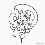 A linework tattoo of the «oh, you betcha» phr… — эскиз тату (№1750448060_0, 20.06.2025 19:34) — Tatufoto.com