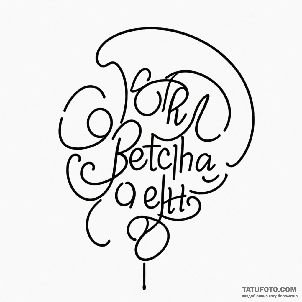 A linework tattoo of the "oh, you betcha" phr... - эскиз тату (№1750448060_0, 20.06.2025 19:34) — Tatufoto.com