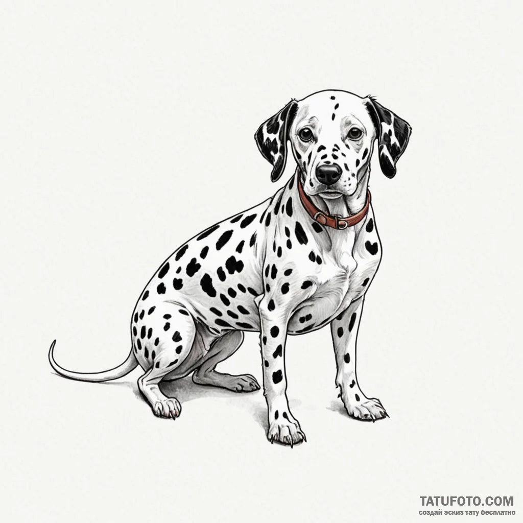 A linework tattoo of the dalmatian mice from... - эскиз тату (№1750449048_0, 20.06.2025 19:50) — Tatufoto.com