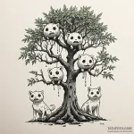 A sketch of the kodama (tree spirits) from pr… — эскиз тату (№1750449772_0, 20.06.2025 20:02) — Tatufoto.com
