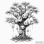 A sketch of the kodama (tree spirits) from pr… — эскиз тату (№1750449772_1, 20.06.2025 20:02) — Tatufoto.com