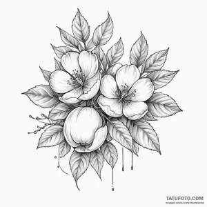 Apricot - эскиз тату (№1750449852_0, 20.06.2025 20:04) — Tatufoto.com