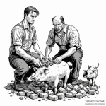 A graphic novel panel of brick top from snatc… — эскиз тату (№1750450759_1, 20.06.2025 20:19) — Tatufoto.com