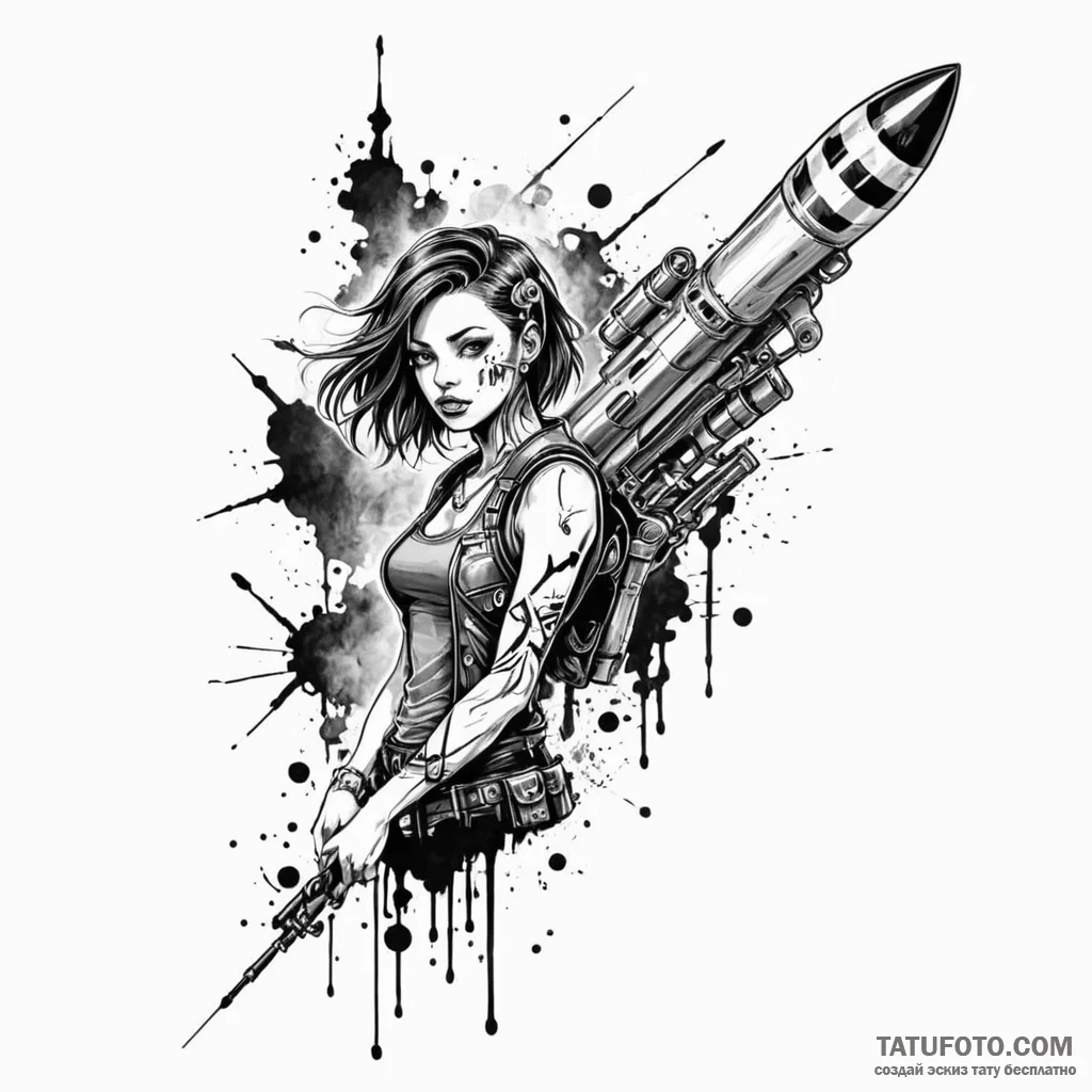 A trash polka composition of jinx, with her c... - эскиз тату (№1750450919_0, 20.06.2025 20:21) — Tatufoto.com