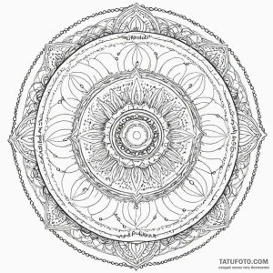 A dotwork mandala of the bene gesserit "fear... - эскиз тату (№1750452360_0, 20.06.2025 20:46) — Tatufoto.com