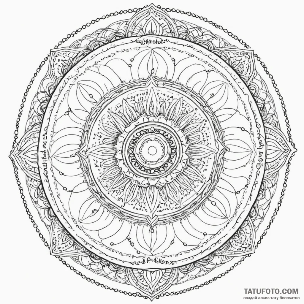 A dotwork mandala of the bene gesserit "fear... - эскиз тату (№1750452360_0, 20.06.2025 20:46) — Tatufoto.com