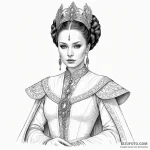 50. a sketch of queen amidala in her royal at… — эскиз тату (№1750452610_0, 20.06.2025 20:50) — Tatufoto.com