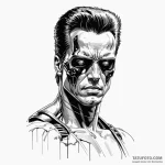 терминатор (the terminator): — эскиз тату (№1750455276_0, 20.06.2025 21:34) — Tatufoto.com