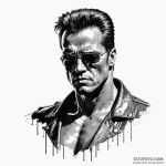 терминатор (the terminator): — эскиз тату (№1750455276_1, 20.06.2025 21:34) — Tatufoto.com