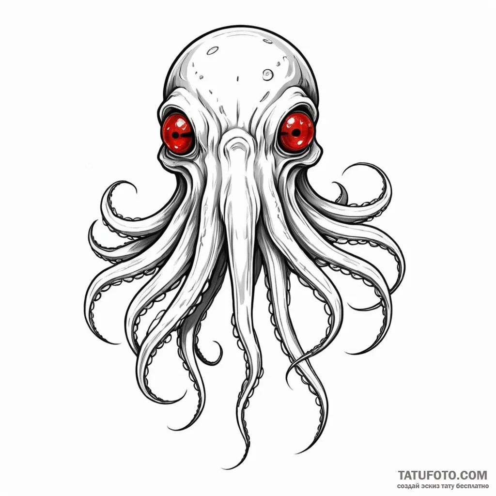 Neo-traditional design of a sentinel (squiddy... - эскиз тату (№1750455360_0, 20.06.2025 21:36) — Tatufoto.com