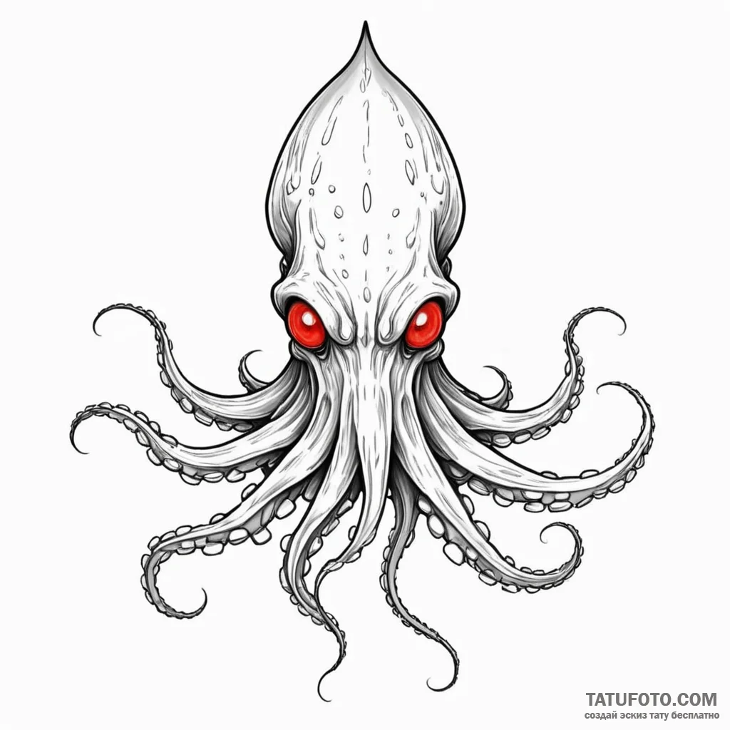 Neo-traditional design of a sentinel (squiddy... - эскиз тату (№1750455360_1, 20.06.2025 21:36) — Tatufoto.com