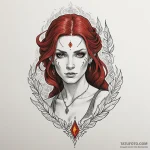 A neo-traditional tattoo of triss merigold, w… — эскиз тату (№1750456249_0, 20.06.2025 21:50) — Tatufoto.com