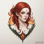 A neo-traditional tattoo of triss merigold, w… — эскиз тату (№1750456249_1, 20.06.2025 21:50) — Tatufoto.com