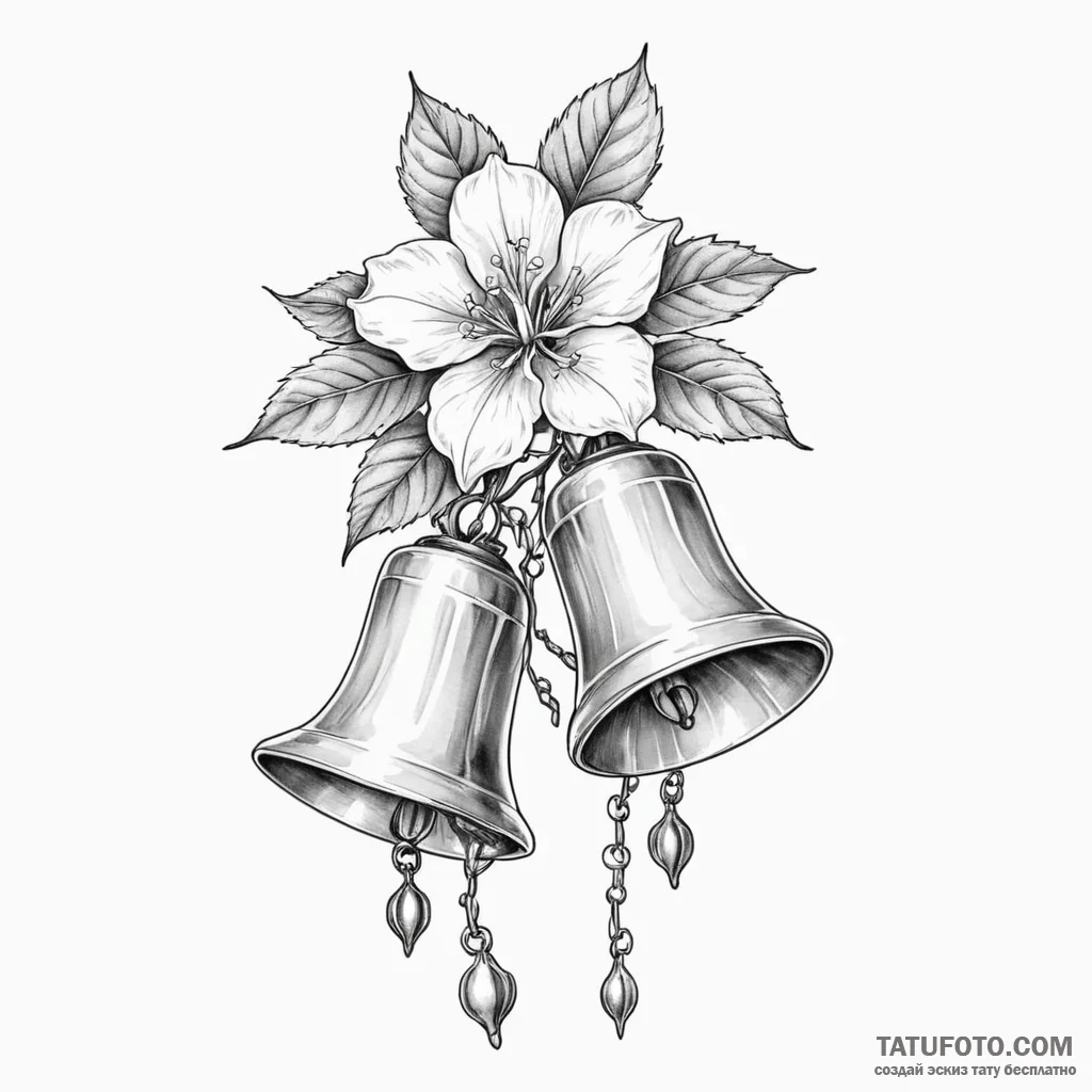 Bells (flower) - эскиз тату (№1750456989_0, 20.06.2025 22:03) — Tatufoto.com