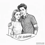 A sketch of the main characters from sex educ… — эскиз тату (№1750457796_0, 20.06.2025 22:16) — Tatufoto.com