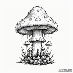 Mushroom cloud - эскиз тату (№1750458678_0, 20.06.2025 22:31) — Tatufoto.com