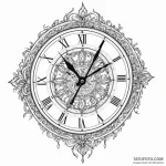 Clock — эскиз тату (№1750458760_0, 20.06.2025 22:32) — Tatufoto.com