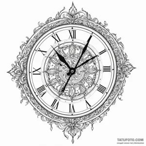 Clock - эскиз тату (№1750458760_0, 20.06.2025 22:32) — Tatufoto.com