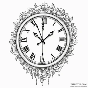 Clock - эскиз тату (№1750458760_1, 20.06.2025 22:32) — Tatufoto.com