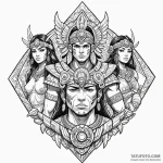 A graphic novel panel of the «aztec dubstep»… — эскиз тату (№1750459576_1, 20.06.2025 22:46) — Tatufoto.com