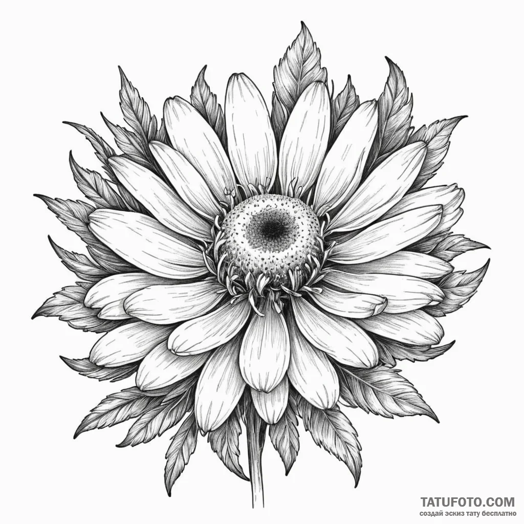 Chamomile - эскиз тату (№1750459658_0, 20.06.2025 22:47) — Tatufoto.com