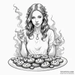 A sketch of the oracle, surrounded by smoke a… — эскиз тату (№1750459740_0, 20.06.2025 22:49) — Tatufoto.com
