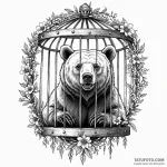 A neo-traditional tattoo of the bear in the c… — эскиз тату (№1750460573_0, 20.06.2025 23:02) — Tatufoto.com