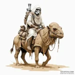 A sketch of a tusken raider (sand person) on… — эскиз тату (№1750460661_1, 20.06.2025 23:04) — Tatufoto.com