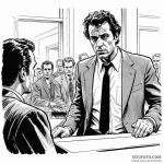 A graphic novel panel of the assassination of… — эскиз тату (№1750460742_0, 20.06.2025 23:05) — Tatufoto.com