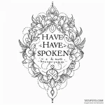 A linework tattoo of the «i have spoken» quot… — эскиз тату (№1750461399_1, 20.06.2025 23:16) — Tatufoto.com