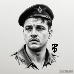 A sketch of the final scene of inglourious ba… — эскиз тату (№1750461569_0, 20.06.2025 23:19) — Tatufoto.com