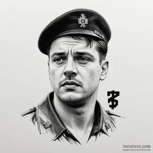 A sketch of the final scene of inglourious ba... - эскиз тату (№1750461569_0, 20.06.2025 23:19) — Tatufoto.com