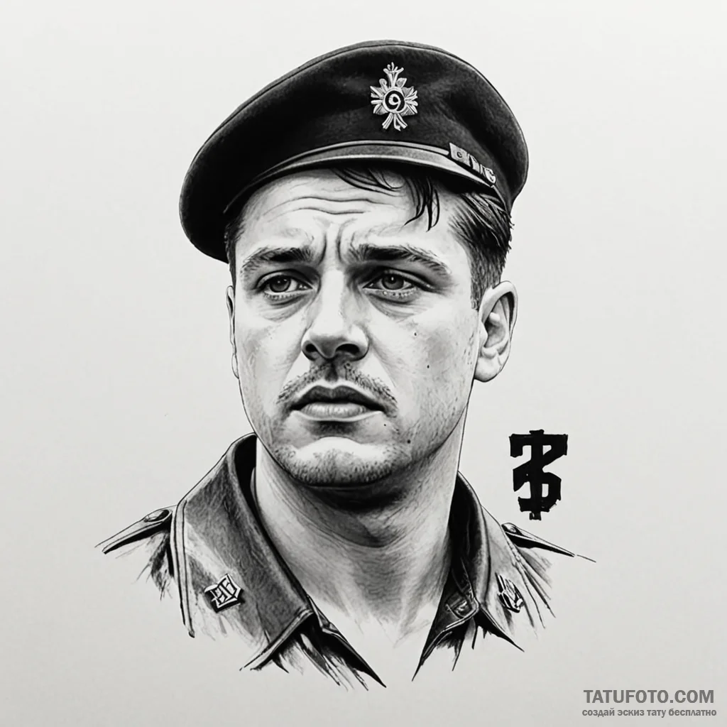 A sketch of the final scene of inglourious ba... - эскиз тату (№1750461569_0, 20.06.2025 23:19) — Tatufoto.com