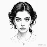 A neo-traditional portrait of one of the «chi… — эскиз тату (№1750462506_0, 20.06.2025 23:35) — Tatufoto.com