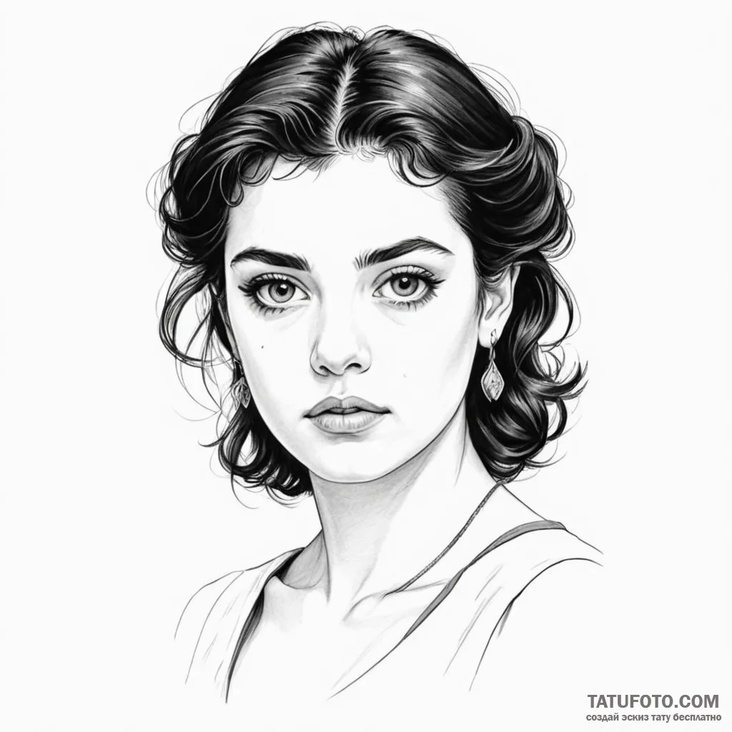 A neo-traditional portrait of one of the "chi... - эскиз тату (№1750462506_1, 20.06.2025 23:35) — Tatufoto.com