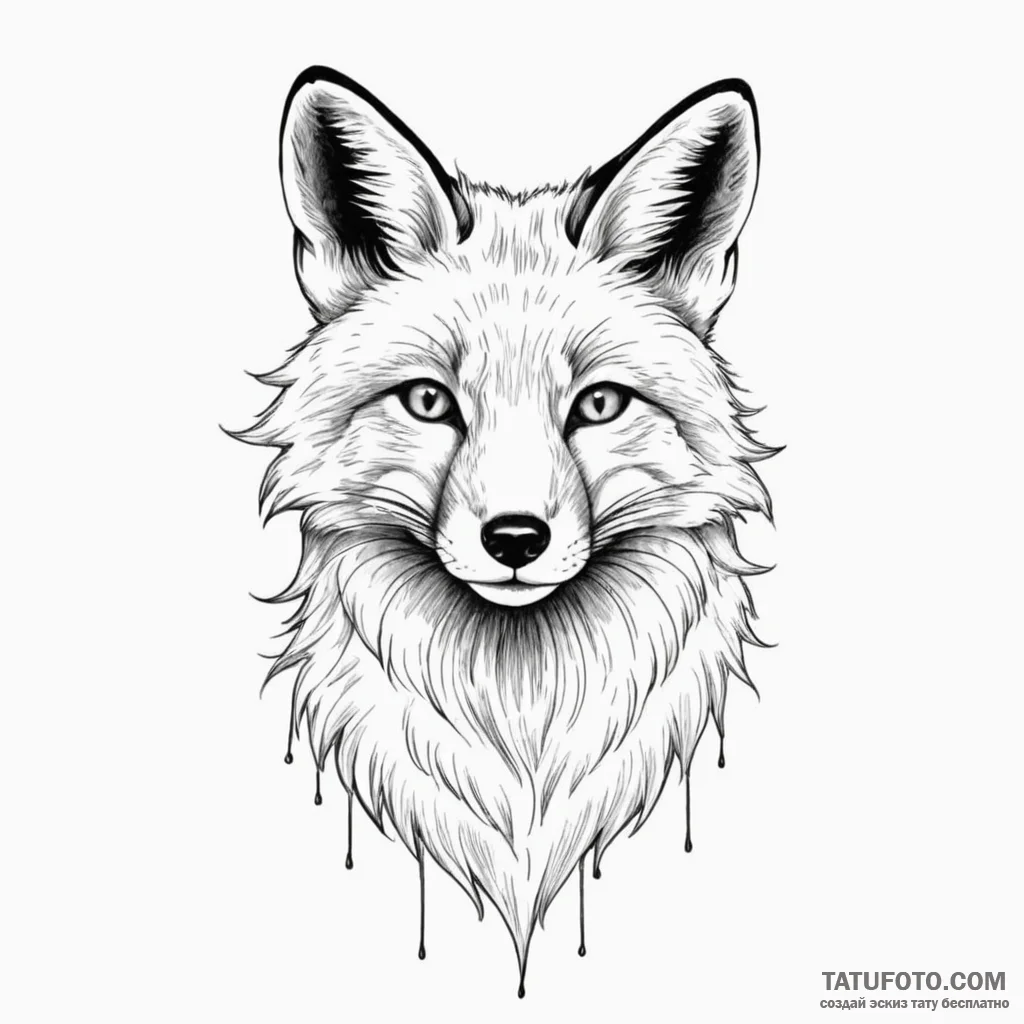 Fox - эскиз тату (№1750463253_0, 20.06.2025 23:47) — Tatufoto.com