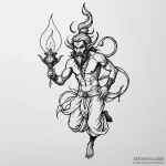 A neo-traditional tattoo of a djinn emerging… — эскиз тату (№1750463335_1, 20.06.2025 23:48) — Tatufoto.com