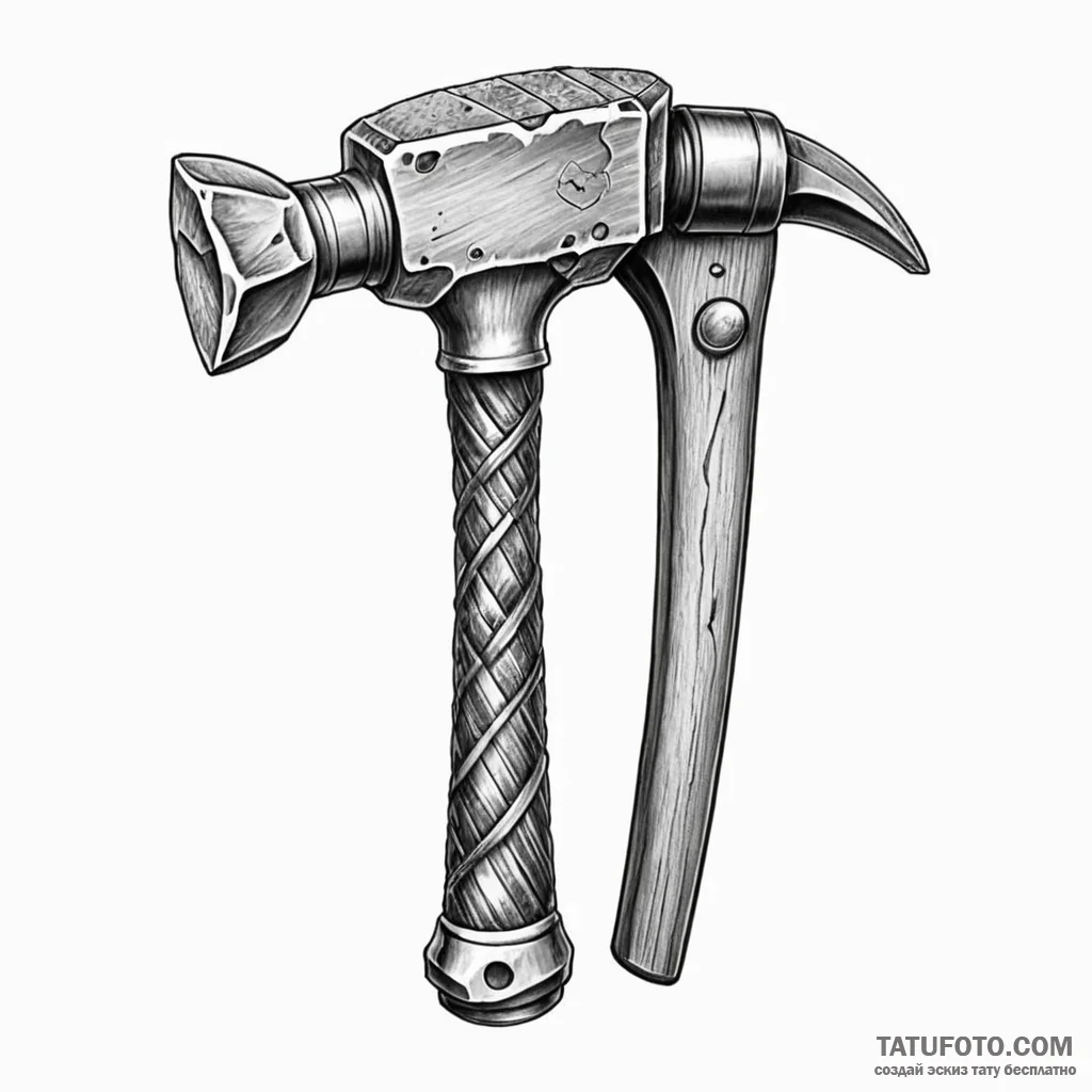 Hammer - эскиз тату (№1750463418_1, 20.06.2025 23:50) — Tatufoto.com