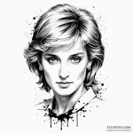 A trash polka tattoo of princess diana, beaut… — эскиз тату (№1750463754_0, 20.06.2025 23:55) — Tatufoto.com