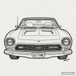 A linework tattoo of the «outatime» license p… — эскиз тату (№1750463923_0, 20.06.2025 23:58) — Tatufoto.com